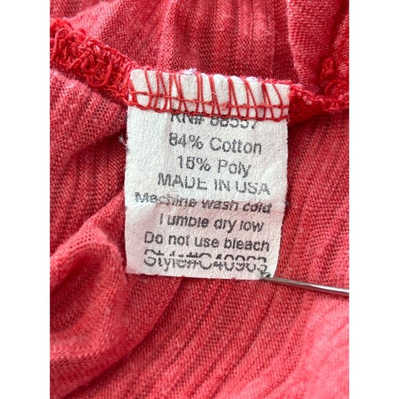 Fenini Shirt Size Medium Long Sleeve Scoop Neck Tee Slub Knit Pocket Lagenlook - Picture 5 of 6